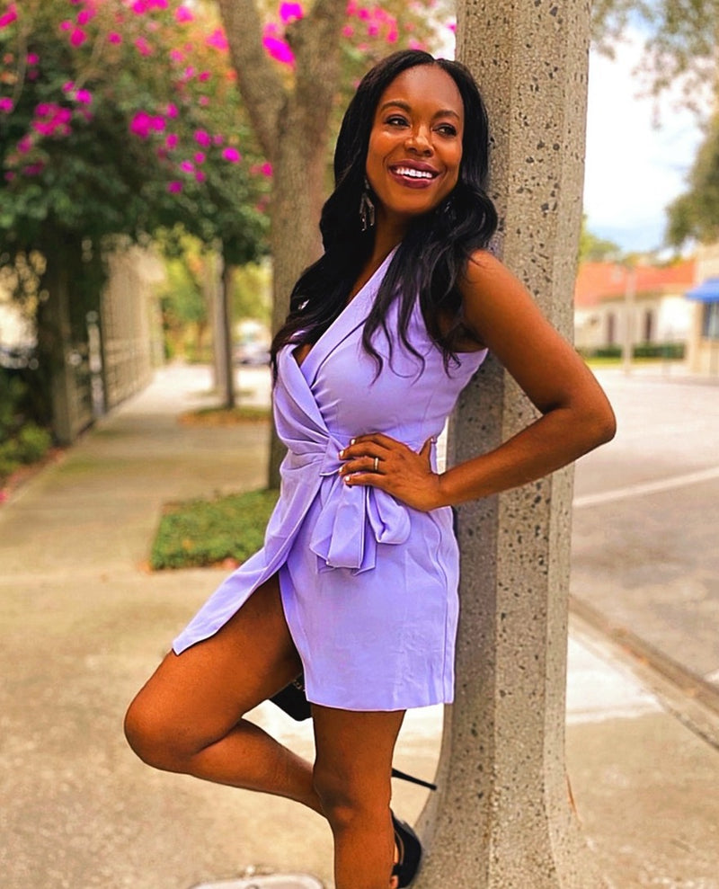 THE LITTLE PERFECT LILAC WRAP DRESS