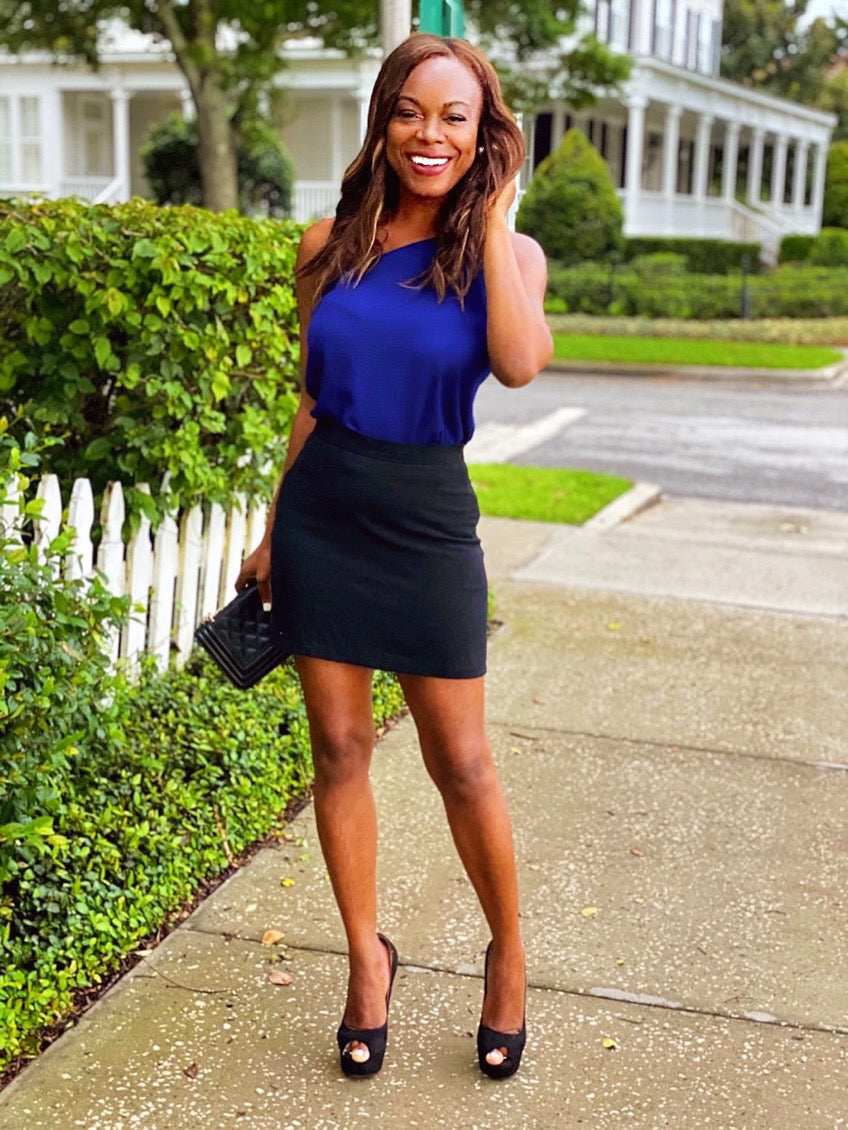 Mickaa Malibu Sunset Little Black Skirt